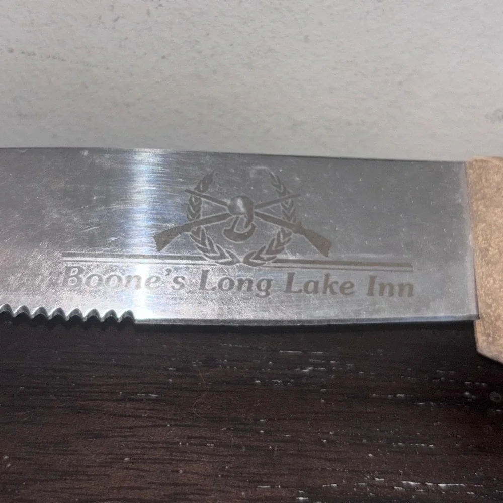 Boones Long Lake Inn | Walco Stainless Steel Serrated Steak Knife | Wood‎ Handle